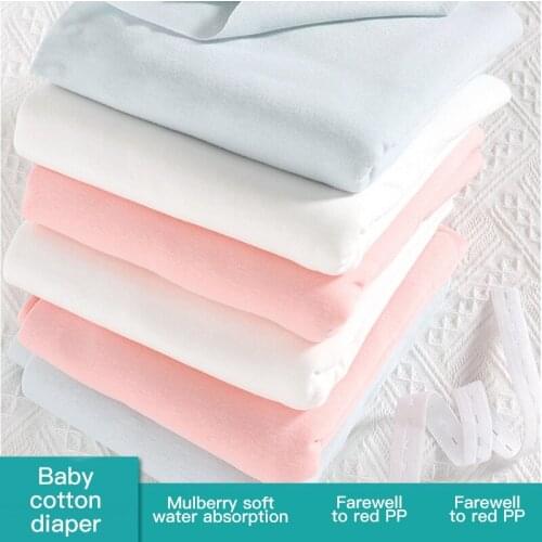 10 Pcs Reusable Baby Washable Diapers Baby Knitted Bamboo Sort Cotton Diapers Infant Toddlers Diapers Skin-friendly Baby Nappies
