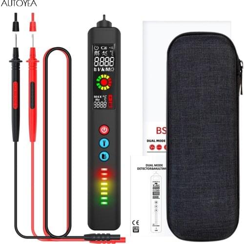 BSIDE 4 In 1 Voltage Tester + Multimeter + Infrared Thermometer + Flashlight BBQ Non-contact Thermometer 3 Modes Multi Tester X2