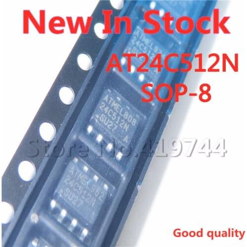5PCS/LOT AT24C512N AT24C512N-10SU-2.7 24C512N SMD SOP-8 IC chip In Stock NEW original IC