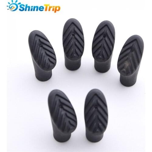 6 pieces/3 pair Nordic Walking Pole Trekking Pole Tip Protectors Rubber Pads Buffer Replacement Tips End for Hiking Stick