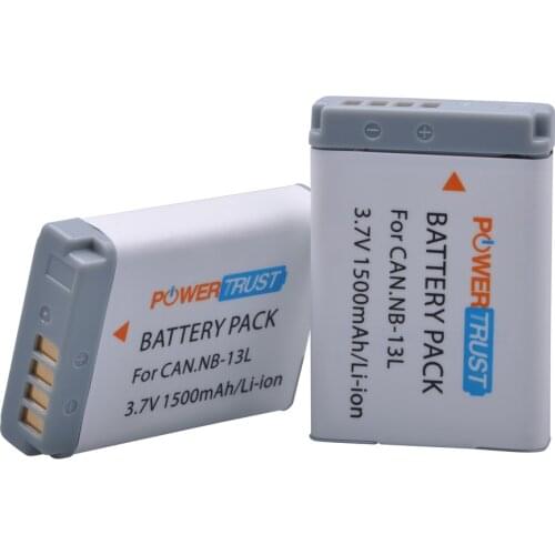 2Pcs 3.7V NB-13L NB 13L NB13L Battery for Canon PowerShot G5X G7X G9X G7 X Mark II G9 X,SX620 SX720 SX730 HS Digital Camera