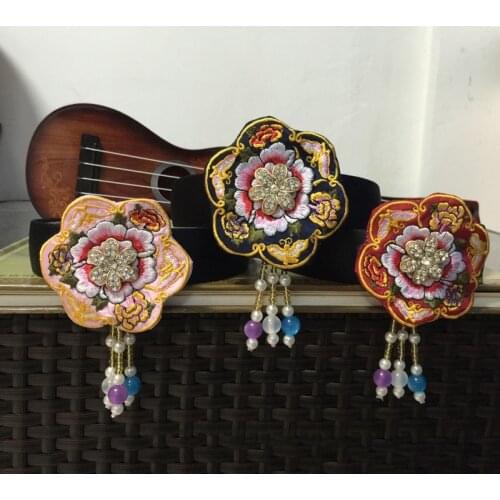 Hair Accessories for Women Embroidered Ethnic Childrens Hanbok Headband Classical Retro Traditional Ladies Hair Accessories