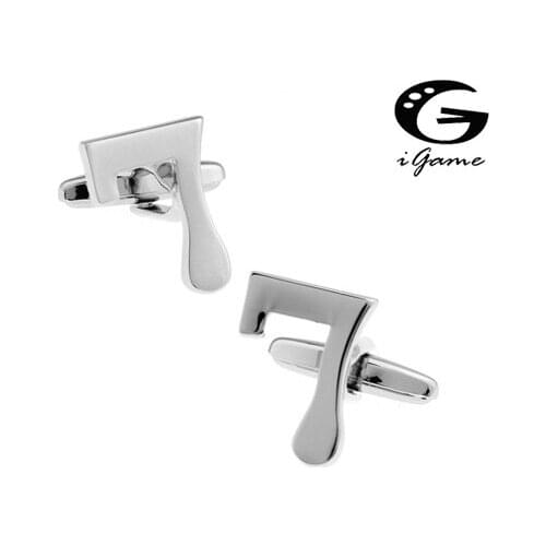 Arabic Numerals Quality Copper Material Symbol Of Number Seven 7 Style Cuff Links