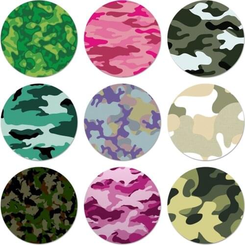Army Green Camouflage Icons Pins Badge Decoration Brooches Metal Badges For Clothes Backpack Decoration 58mm