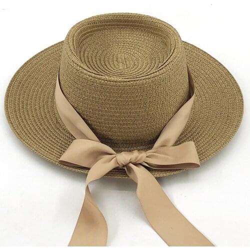 Big Bowknot Straw Hat Womens Short Brim Sun Protection Hat Summer Floppy Foldable Roll up UV Protection Beach Cap Sun Hat