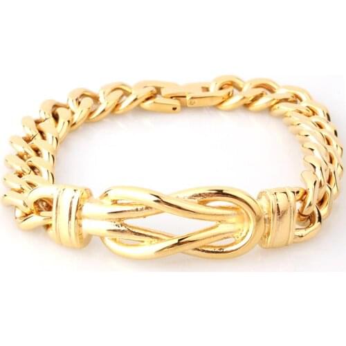 Luxury Gold Color Chain Bracelet Men Stainless Steel Friendship Best Friend Mens Bracelets Armbanden Biker Jewelry Dropship