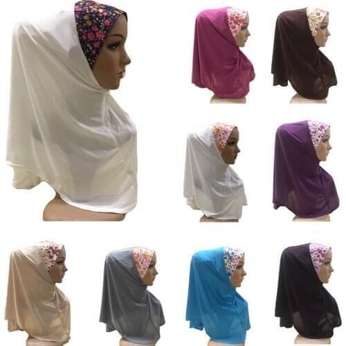 One Piece Ramadan Muslim Hijab Amira Turban Prayer Hijabs Niqab Burqa Instane Scarf Ready To Wear Islamic Overhead Full Cover