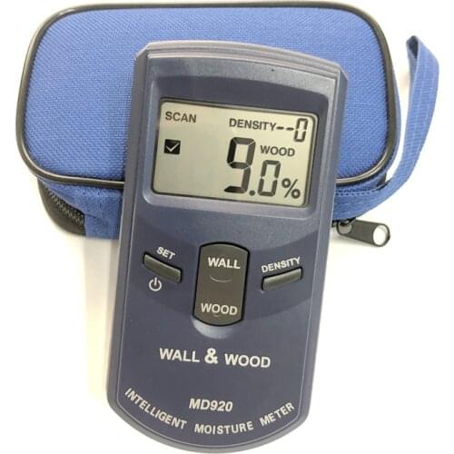 Digital Inductive Wall Wood Moisture Meter Large LCD Display Timber Damp Detector 10 Grade Density Measure Tools Hygrometer 80