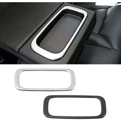 For Volvo XC60 2018 2019 2020 Car Interior Rear Seat Water Cup Holder Frame Cover Trim Strip ABS Interior Moulding Sticker