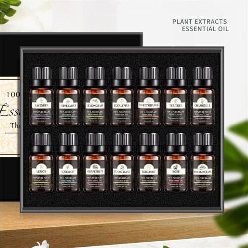 Essential Oils Top 3/6/8/12/14/20 Piece *10ML Gift Set Pure Essential Oils for Diffuser Humidifier Massage Aromatherapy