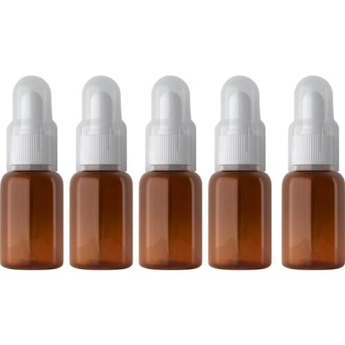 10 PC Amber Glass Dropper Bottles 35ml Eye Droppers Cosmetic Containers Essential Oil Dropping Bottles Sample Vials Refillable