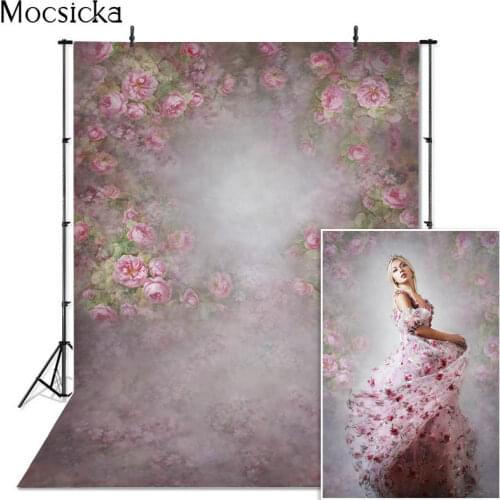 Mocsicka Fashion Art Flowers Photography Backdrop Attractive Fantasy Background Floral Wallpaper Customized Photo Studio