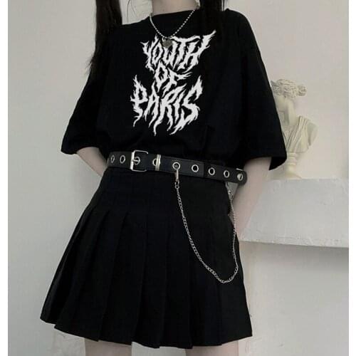 100% Cotton woman tshirts clothes oversized hip hop vintage Tops harajuku kpop Gothic aesthetic punk femme tee dropshipping