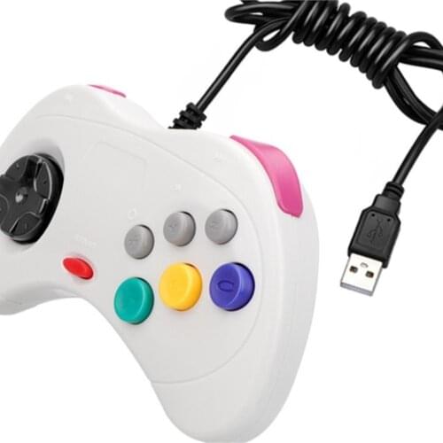 For PC MAC Mega Drive Gamepads for SEGA Genesis/MD2 USB Gamepad Game Controller 6 Buttons SEGA USB Gaming Joystick Holder