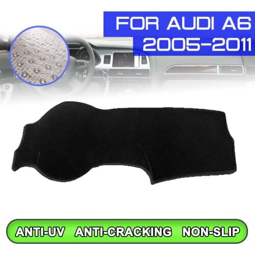 Car Dashboard Mat Anti-dirty Non-slip Dash Cover Mat UV Protection Shade Sticker for Audi A6 2005 2006 2007 2008 2009-2011