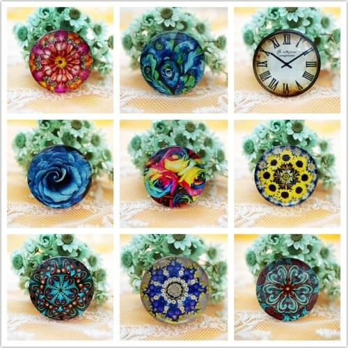10PCS/lot Round 8MM 10MM 12MM Glass Cabochon for make bracelet necklace Jewelry for women 2019 earring pins brooch craft supply