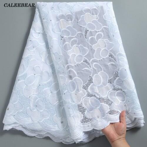 Hot Sale White African Cotton Lace Fabric 2021 High Quality Lace Nigeria Swiss Voile Lace In Switzerland For Wedding Party S2243