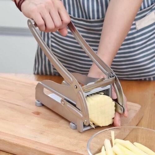 Stainless Steel Potato Cutting Machine Non-slip French Fries Cutter Home Use Potato Slicer Chopper Cucumber Kitchen Gadgets Hot