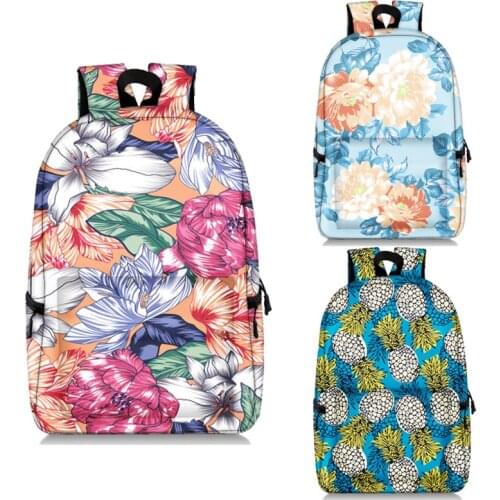 Cute flowers Print Backpack For Teenage GirlSchool Bag Women Casual Backpack Children Book Bag Ladies' travel bag