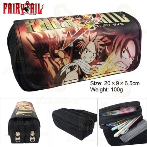 Multifunction Fairy Tail Pencil Case Teenagers Anime Pen Bag Kids Cartoon Pencil Box Girls Makeup Bag Children School Supplies