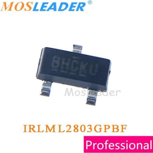 Mosleader IRLML2803GPBF SOT23 3000PCS IRLML2803G IRLML2803GTRPBF IRLML2803GTR N-Channel 20V 30V Chinese for common application