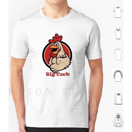 Big Cock T Shirt Men Cotton Big Cock Chicken Funny Sex