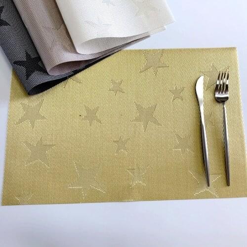 2pcs 4pcs 6pcs 8pcs PVC Classic Flower Pattern Placemats Dining Table Runner Linens place mat in Kitchen Accessories Cup Wine