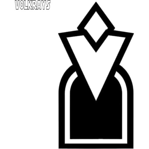 Volkrays Fashion Car Sticker Skyrim Marker Accessories Reflective Waterproof Sunscreen Vinyl Decal Black/Silver,14cm*7cm