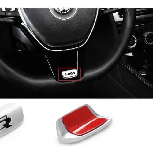 For VW 19 18 new Magotan B8 Sagitar CC Lavida Bora steering wheel RLine interior stickers modified patch decoration Accessories