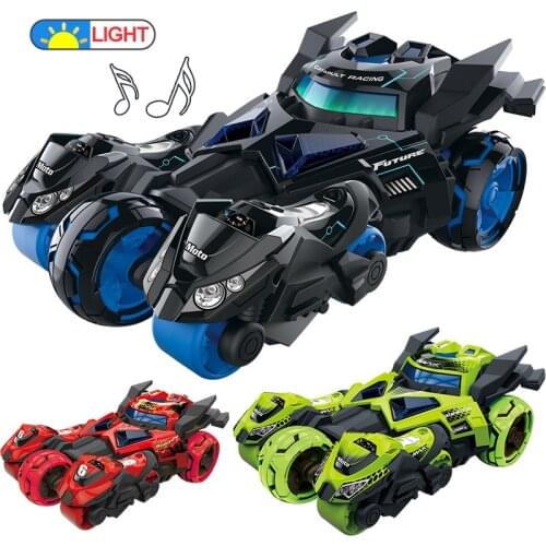New 1:32 Batmobile Electric Transformation Alloy Cars Models 3 IN 1 racing motorcycly Catapult vehicle Toys for Children