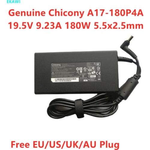 Genuine Chicony A17-180P4A 19.5V 9.23A 180W A180A025P AC Adapter for Msi GS63VR GP62MVR GS65 STEALTH Laptop Power Supply Charger