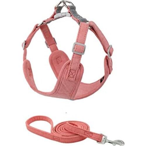 Pet Dog Collar, Adjustable Length Vest Type, Light Weight Leash To Prevent Free From Outdoor Walking Containing Traction Rope