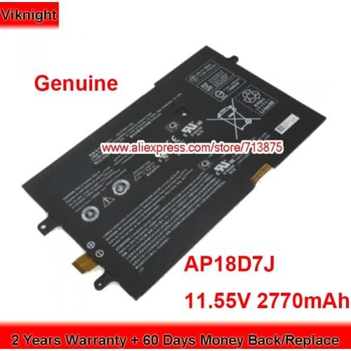 Genuine AP18D7J Battery for Acer Swift 7 SF714-52T SF714-52T-561J SF714-52T-705A SF714-52T-741T Laptop 11.55V 2770mAh 31.9Wh