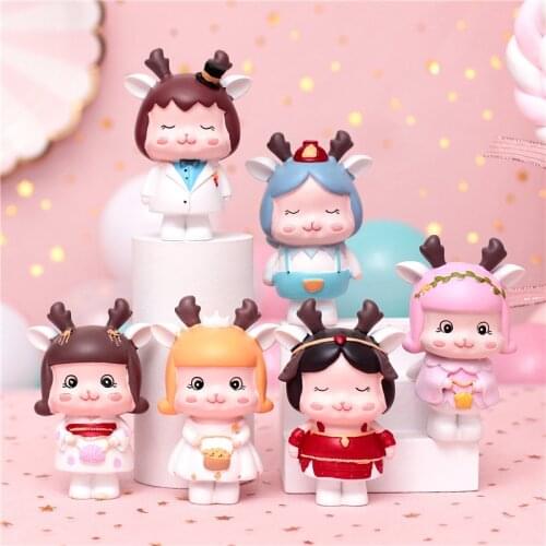 Dream Deer Blind Box Birthday christmas gift Strange Car Center Console mystery box surprise anime dolls Decoration Lucky bag