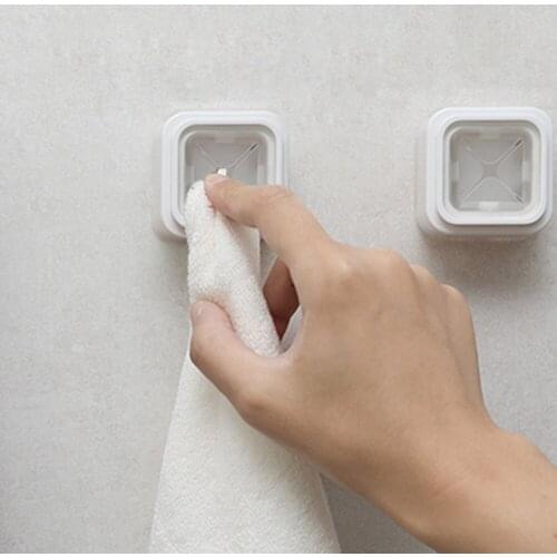Self Adhesive Towel Holder Hanger Wall Mounted Kitchen Bathroom Sucker Hooks