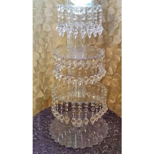 Wedding Crystal Cake Stand - Wedding Centerpiece - 3 tiers crystal cake display- Wedding Decoration Party Props