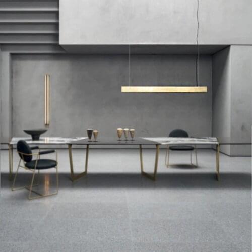 Postmodern Light Luxury Exhibition Hall Study Room Restaurant Designer Personality Creative Art Fishing Line Long Chandelier