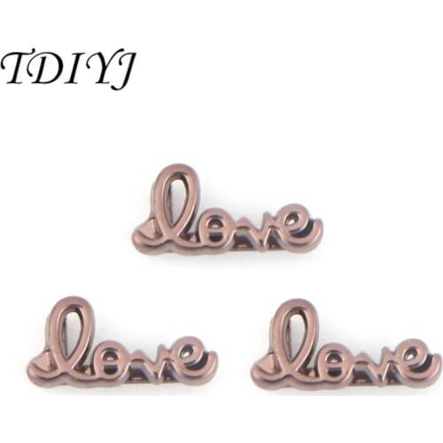 TDIYJ Alloy Coffee Love Slide Charm for 10mm Leather/Mesh Keeper Bracelet 6pcs/lot