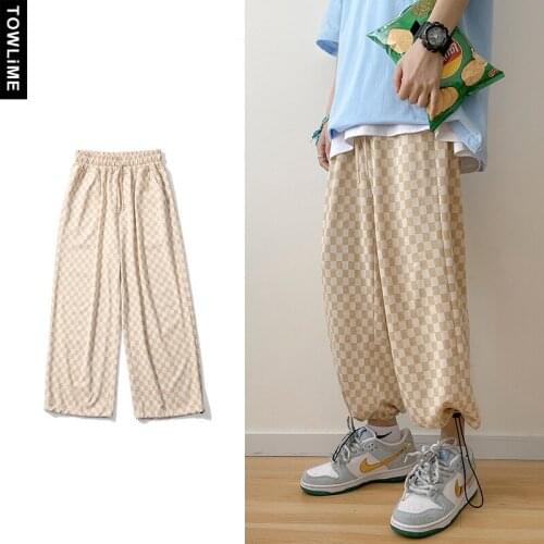 TOWLIME Men's Checked Trousers