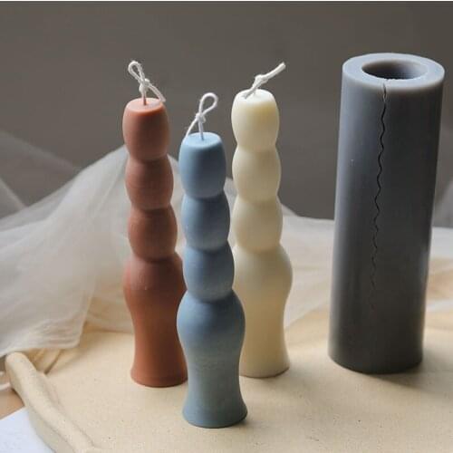 Creative Four Balls Strip Candle Mold DIY Aromatherapy Plaster Molds Candle Making Mould Home Decoration Art Crafts