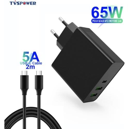 45W 65W 20V 3.25A USB Type C PD Charger USB-C Power Laptop Adapter for Macbook Pro 12 13 Huawei Matebook HP DELL XPS Notebooks