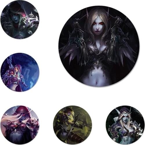 World of Warcrafts Sylvanas Windrunner Icons Pins Badge Decoration Brooches Metal Badges For Backpack Decoration