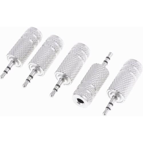10pcs/lot 2.5mm Male to 3.5mm Female Stereo Metal Earphone Audio Connector