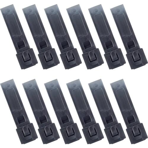 12PCS QingGear Short 3 Inch MOLLE Kydex OTW Clips Black Durable Tactical Molle System Malice Strap Clip
