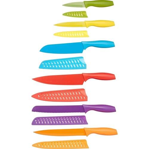 12 Piece Colored Kitchen Knife