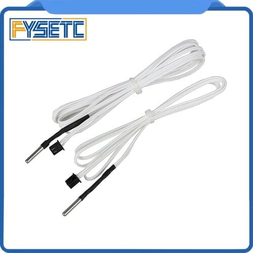 2pcs 3D Printer Parts HT-NTC100K Thermistor Temperature Sensor for High Temperature Filament 350 Degrees B3950 For 1M 2M