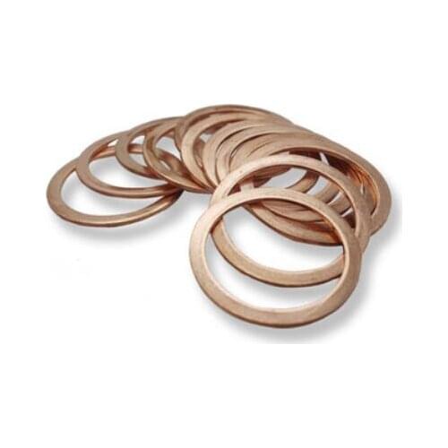 30pcs M3 M4 M6 ID copper gaskets flat washers 5/6/7/8/9/10/12/14/16/18mm OD smooth spacers 0.5mm-2.5mm thickness