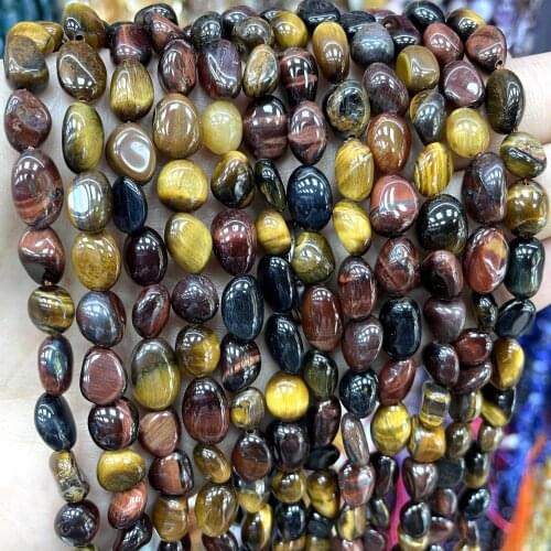5-12mm Natural Colorful Tiger Eye Loose Spacer Stone Beads For Jewelry Making DIY Necklace Bracelet Accessories Material 15"