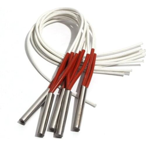 5PCS 12mm Diameter 25~35mm Length 304SUS Cylindrical Electric Heating Pipe Tubular Heater Single-End Rod 90/100/110/120/130W