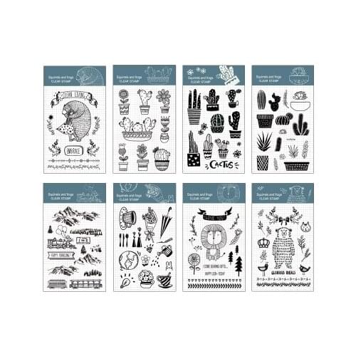 Scrapbook DIY Photo Album Card Rubber Chapter Transparent Seal Clear Stamp 28